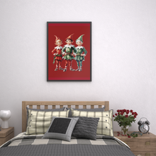 Load image into Gallery viewer, Three Christmas Elves Printable Wall Art Decor