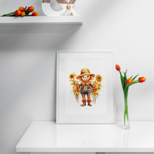 Load image into Gallery viewer, Fall Scarecrow Wall Art Instant Printable
