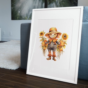 Fall Scarecrow Wall Art Instant Printable