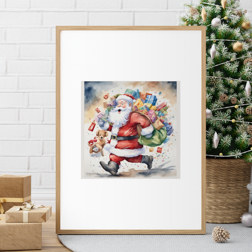 Santa Overflowing Joy Instant Wall Art