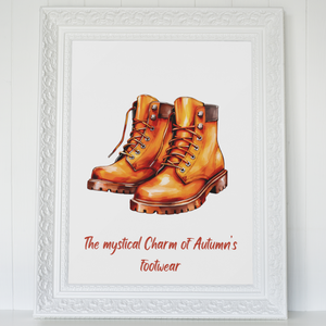 Autumn's footwear Boots Instant Printable Wall Art Decor