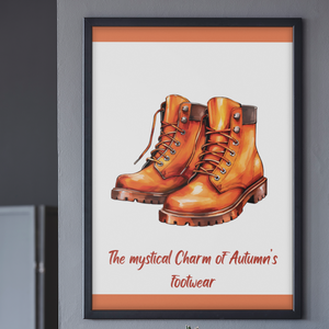 Autumn's footwear Boots Instant Printable Wall Art Decor